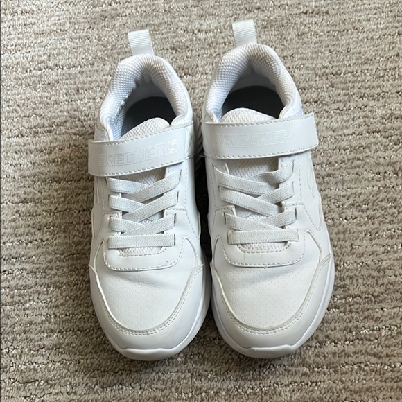 Skechers Other - Skechers White Sneakers with Velcro Strap and Chunky Sole